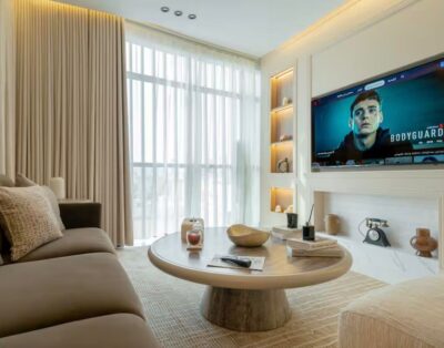 شقة حديثة وفاخرة بغرفة نوم واحدة | تصميم أنيق وموقع مميز